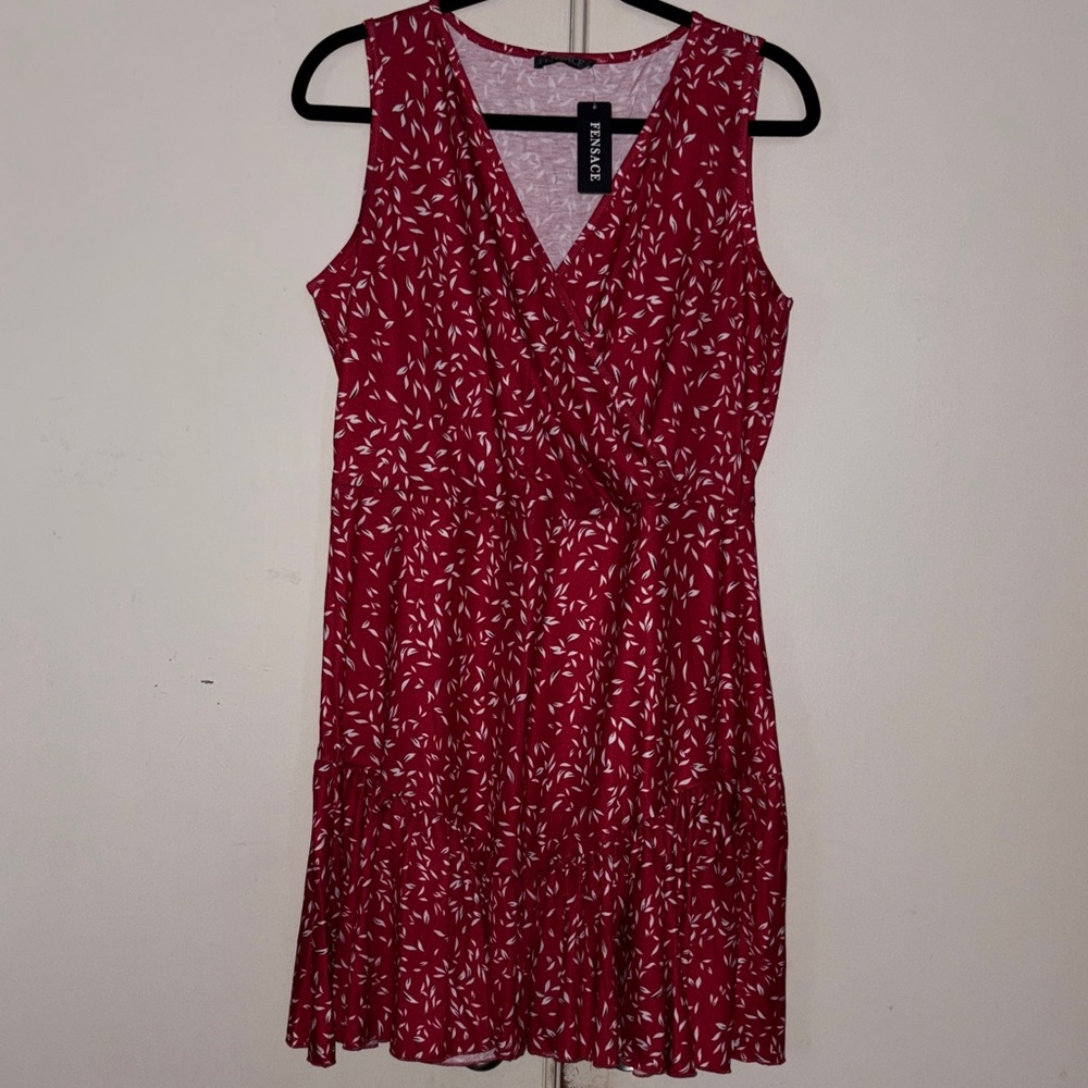 Cynthia Rowley Red and White Patterned Mini Dress